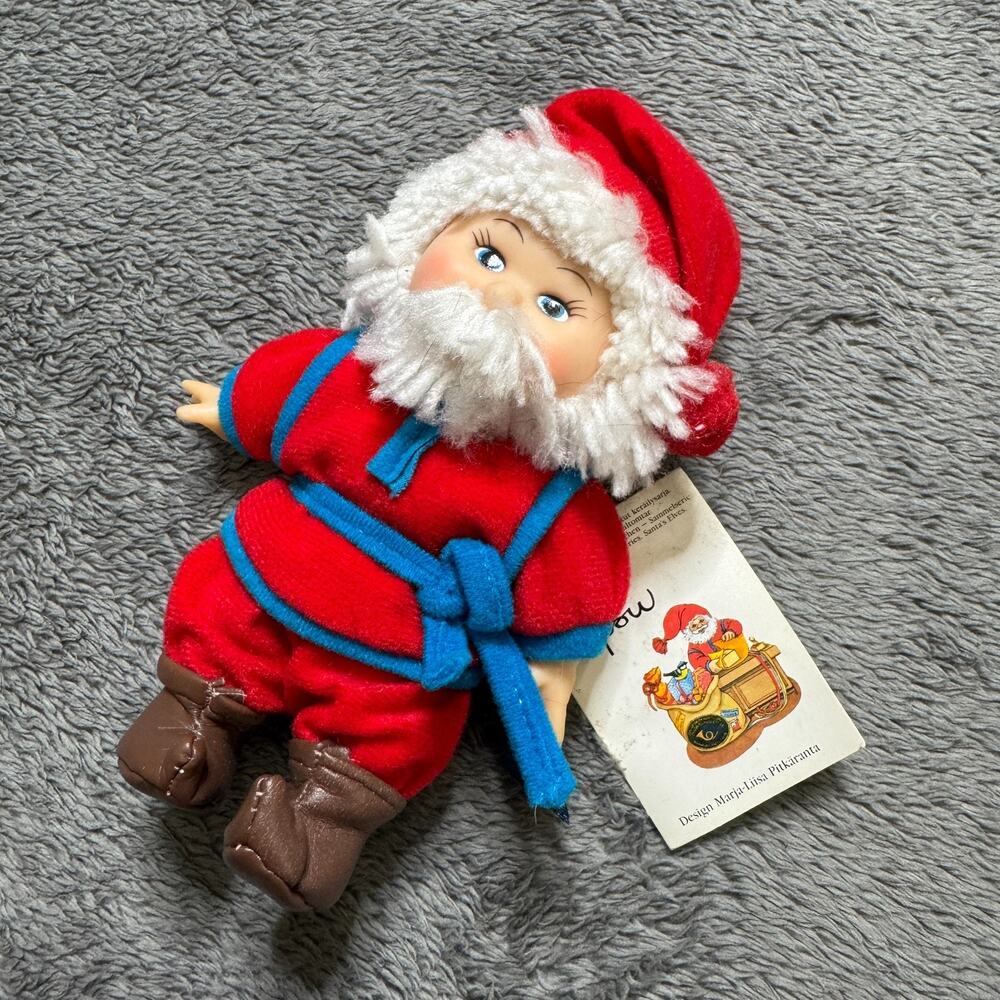Finnish Santa Figure Toy Santa Claus Land Finland Marja-Liisa Pitkäranta NWT